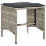 vidaXL Salon de jardin 6 Pièces avec coussins gris clair résine tressée
