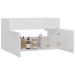 vidaXL Armoire d'évier Blanc brillant 80x38 5x46 cm Aggloméré