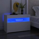 vidaXL Meubles TV avec lumières LED 2 Pièces Blanc 60x35x40 cm