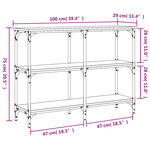 vidaXL Table console chêne fumé 100x29x75 cm bois d'ingénierie