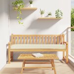 vidaXL Coussin de Palette pour Banc Crème 200x40x8 cm Tissu Oxford