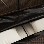 vidaXL Banc de jardin avec coussins marron résine tressée