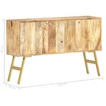vidaXL Buffet 118x30x75 cm Bois de manguier massif