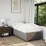vidaXL Cadre de lit sans matelas taupe 80x200 cm tissu