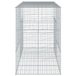 vidaXL Panier gabion avec couvercle 200x100x150 cm fer galvanisé