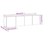 vidaXL Meubles TV muraux 2 Pièces chêne fumé 80x30x41 cm