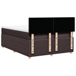 vidaXL Sommier à lattes de lit avec matelas Marron foncé 140x200 cm