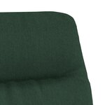 vidaXL Chaise de relaxation avec tabouret Vert foncé Tissu