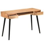 Bureau table meuble travail informatique à écrire bois d'acacia massif 118 cm 0502113