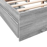 vidaXL Cadre de lit à tiroirs sonoma gris 160x200 cm bois d'ingénierie