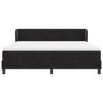 Lit Box Spring vidaXL avec Matelas Noir 180x200 cm en Velours
