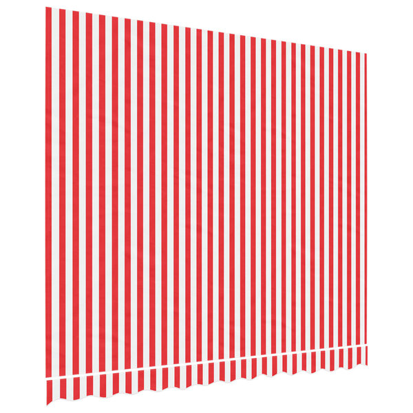 vidaXL Tissu de remplacement pour auvent rayures rouges et blanches