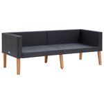 Salon de jardin meuble d'extérieur ensemble de mobilier 3 pièces avec coussins résine tressée noir 02_0016011