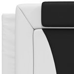 vidaXL Cadre de lit sans matelas blanc et noir 80x200 cm similicuir