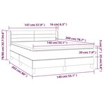 vidaXL Sommier à lattes de lit avec matelas Marron foncé 140x200 cm