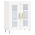 vidaXL Buffet haut Blanc 69 5x34x180 cm Bois d'ingénierie