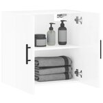 vidaXL Armoire murale Blanc brillant 60x31x60 cm Bois d'ingénierie