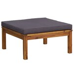 vidaXL Salon de jardin 3 Pièces avec coussin Bois d'acacia solide