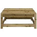 vidaXL Canapé de jardin sans accoudoirs repose-pieds bois pin imprégné