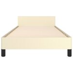 vidaXL Cadre de lit avec tête de lit Crème 80x200 cm Similicuir