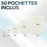 ACROPAQ Plastifieuse A3- Avec Coupe-papier Avec 50 feuilles de plastification et Arrondisseur de coins- Plastification à chaud/froid