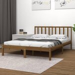 vidaXL Cadre de lit Marron miel Bois de pin massif 200x200 cm