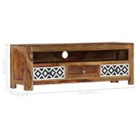 vidaXL Meuble TV 120x30x40 cm Bois de Sesham solide