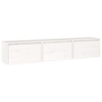 vidaXL Meubles TV 3 Pièces Blanc Bois massif de pin