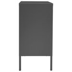 vidaXL Buffet Anthracite 75x35x70 cm Acier et verre trempé