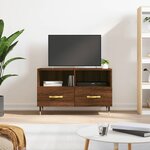 vidaXL Meuble TV Chêne marron 80x36x50 cm Bois d'ingénierie