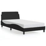 vidaXL Cadre de lit sans matelas noir 100x200 cm similicuir
