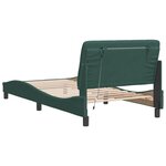 vidaXL Cadre de lit avec lumières LED vert foncé 100x200 cm velours