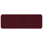 Tapis d'escalier vidaXL avec dos en latex Bordeaux 25x60 cm