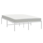 vidaXL Cadre de lit métal sans matelas blanc 120x200 cm