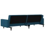 vidaXL Canapé-lit à 2 places avec deux oreillers bleu velours