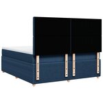 vidaXL Sommier à lattes de lit avec matelas Bleu 180x200 cm Tissu