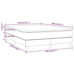 vidaXL Sommier à lattes de lit avec matelas Noir 140x200 cm Tissu