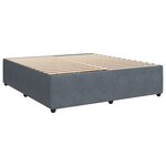 vidaXL Sommier à lattes de lit et matelas Gris foncé 180x200cm Velours