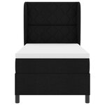 Lit Box Spring vidaXL avec Matelas Noir 100x200 cm Tissu