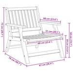 vidaXL Chaises de jardin avec table 4 Pièces en bois massif d'acacia