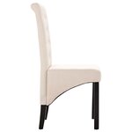 vidaXL Chaises à manger lot de 4 crème tissu