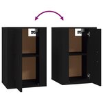 vidaXL Meubles TV muraux 2 Pièces Noir 40x34 5x60 cm
