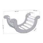 Planche d'équilibre YUPEE - bois massif gris