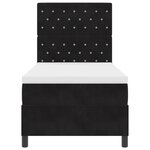 Lit Box Spring vidaXL avec Matelas Noir 100x200 cm Velours