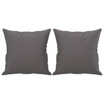 vidaXL Canapé 2 places avec oreillers décoratifs gris 140cm similicuir