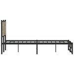 vidaXL Cadre de lit en métal sans matelas chêne sonoma 140x200 cm