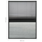 vidaXL Moustiquaire plissée pour fenêtre Aluminium 80x120 cm
