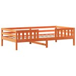 vidaXL Ensemble de lit et de banc avec toit 100x200 cm bois pin massif