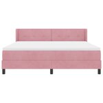 Lit box spring vidaXL avec matelas Rose 180x200 cm Velours
