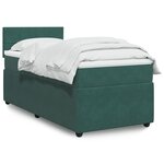 vidaXL Sommier à lattes de lit avec matelas Vert foncé 90x190 cm